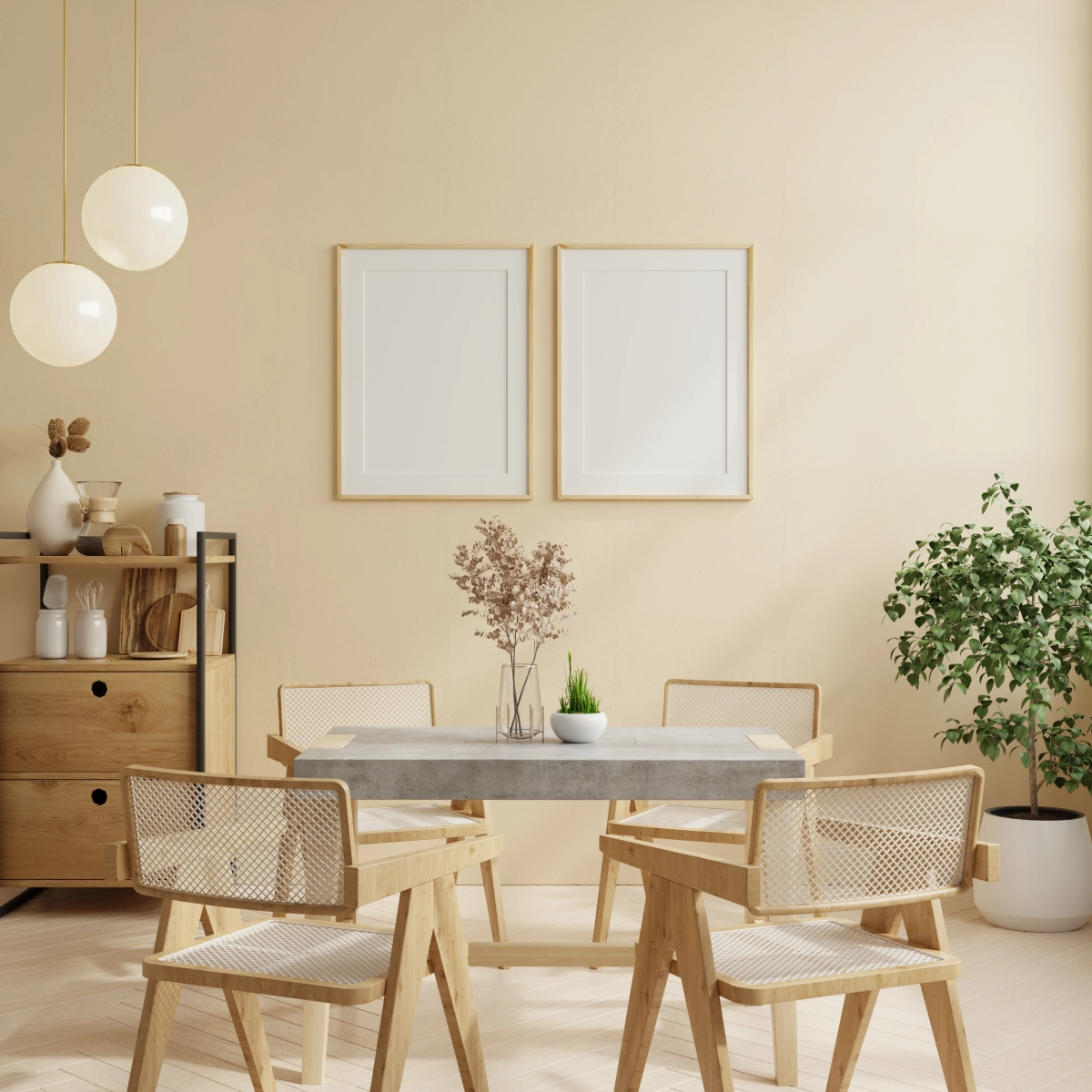 frame-mockup-luxury-dining-room-cream-color-background